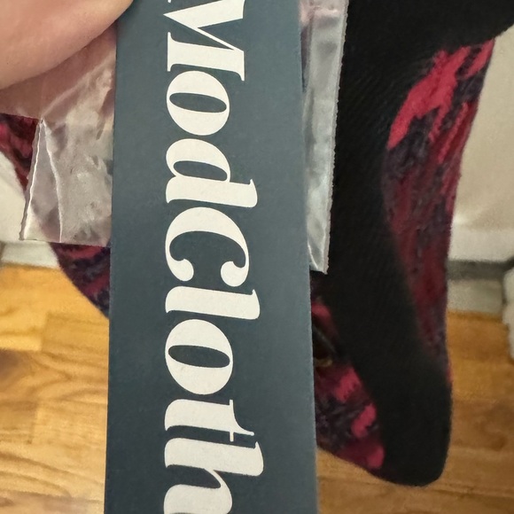 ModCloth Plaid Oversized Wool Blend Cape Size XS - Picture 4 of 5